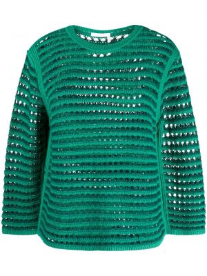 Pletený bavlněný vlněný svetr See By Chloe - zelená