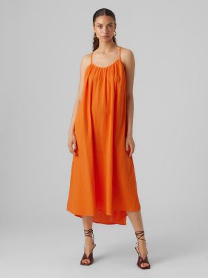 Obleka Vero Moda oranžna