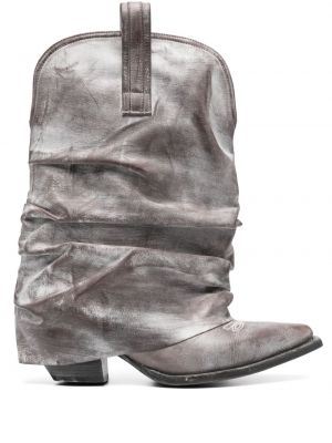 Kotníkové boty s oděrkami R13 šedé