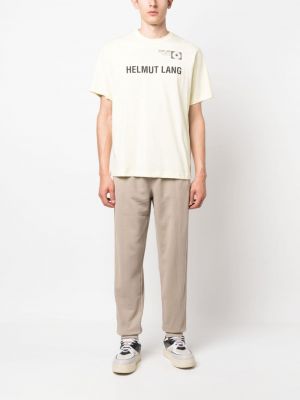 T-shirt en coton à imprimé Helmut Lang jaune