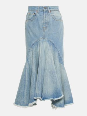 Džínsová sukňa Vetements modrá