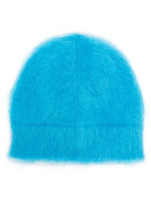 Mohérová vlnená čiapka Jil Sander modrá