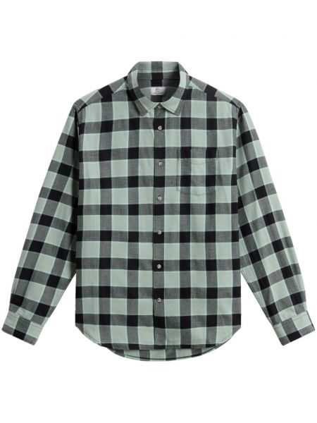 Ternet skjorte i flannel Woolrich blå