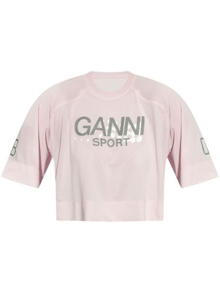 Crop top Ganni pinkki