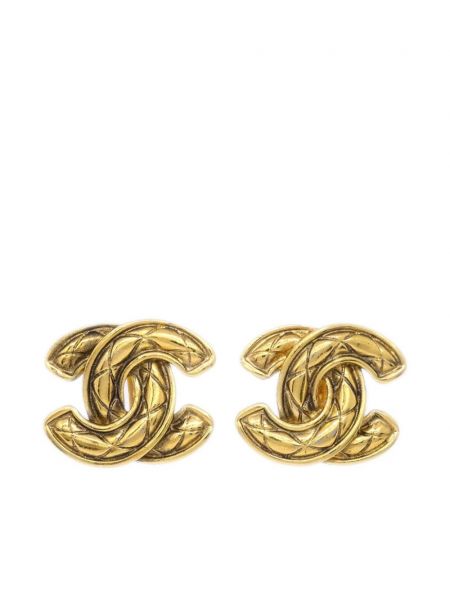 Boucles d'oreilles matelassées à boucle Chanel Pre-owned