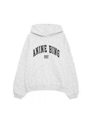 Bluza z kapturem oversize Anine Bing szara