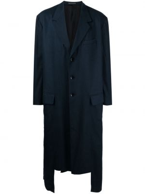 Aszimmetrikus selyem kabát Yohji Yamamoto kék
