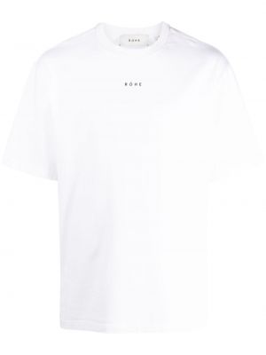 T-shirt en coton à imprimé Róhe blanc