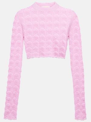 Suéter de lana de cachemir de tela jersey Sportmax rosa