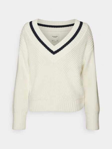 Sweter Abercrombie & Fitch biały