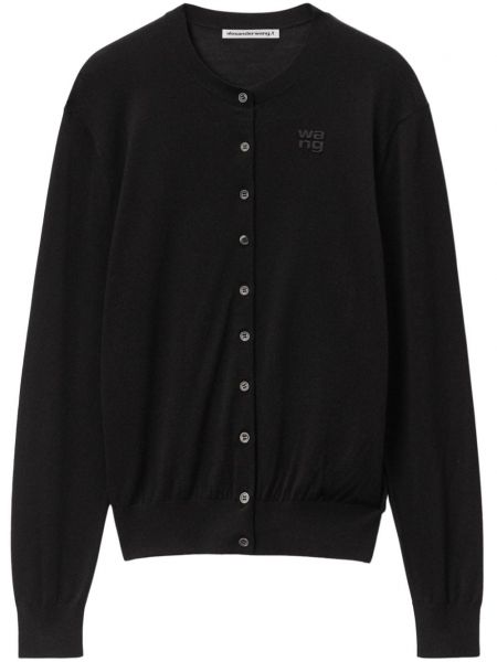 Cardigan lung de lână din lână merinos Alexander Wang negru