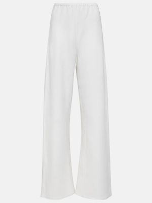 Vlněné kalhoty relaxed fit Wardrobe.nyc bílé