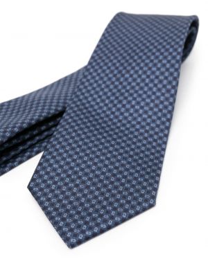 Seiden krawatte mit print Brioni blau