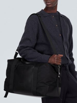Usnjena potovalna torba Tod's črna