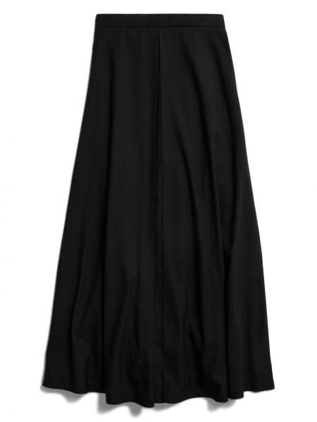Długa spódnica wełniana Balenciaga czarna