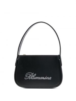 Δερμάτινη τσάντα shopper με πετραδάκια Blumarine μαύρο