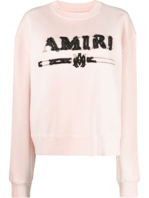 Pull en coton Amiri rose