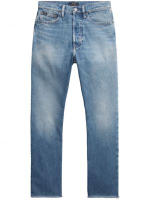Bombažne kratke jeans hlače z zadrgo z gumbi Polo Ralph Lauren