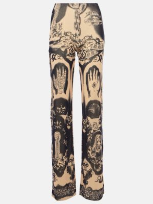 Rovné kalhoty s vysokým pasem Jean Paul Gaultier