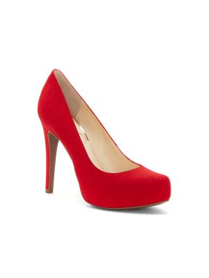 Замшевые туфли на платформе Jessica Simpson красные