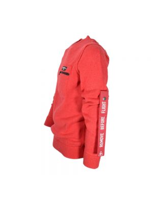 Jersey manga larga de tela jersey con bolsillos Aeronautica Militare rojo