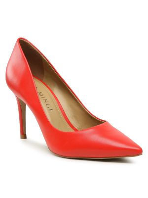Полуотворени обувки с ток с ток Eva Minge червено