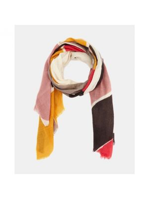 Bufanda de lana con estampado con estampado abstracto Abbacino beige