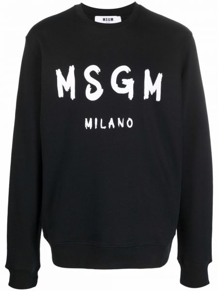 Пуловер с принт Msgm черно