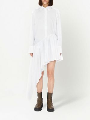 Asymetrické bavlněné šaty Jw Anderson bílé