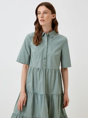 Платье-рубашка Ostin зеленое
