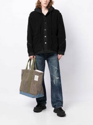 Shopper handtasche aus baumwoll Greg Lauren braun