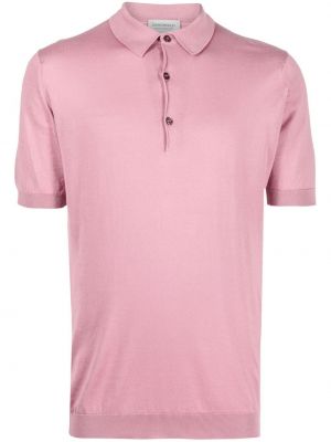 Поло тениска John Smedley розово