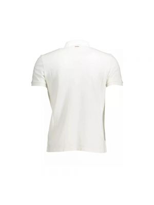 Camisa de algodón con estampado Napapijri blanco
