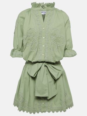 Bavlněné mini šaty Juliet Dunn - zelená