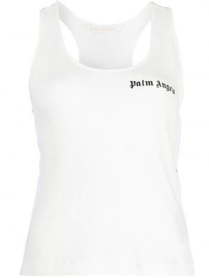 Tank top med print Palm Angels hvit