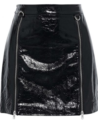 Кожаная юбка мини Michelle Mason, черная