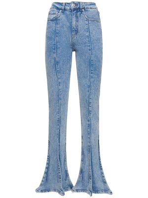 Kõrge vöökohaga sirged teksapüksid Y Project sinine