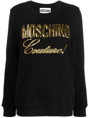 Rund hals sweatshirt Moschino svart