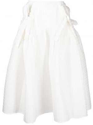 Midi φούστα με φιόγκο Cecilie Bahnsen λευκό