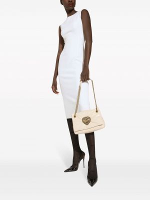 Midi šaty bez rukávů Dolce & Gabbana bílé