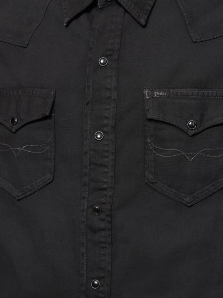 Camisa de algodón Polo Ralph Lauren negro