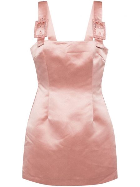 Сатенена мини рокля Cynthia Rowley розово