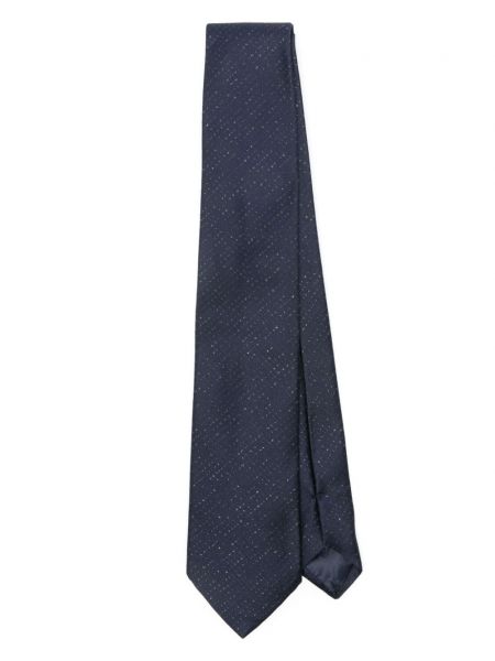 Cravate à paillettes Emporio Armani bleu