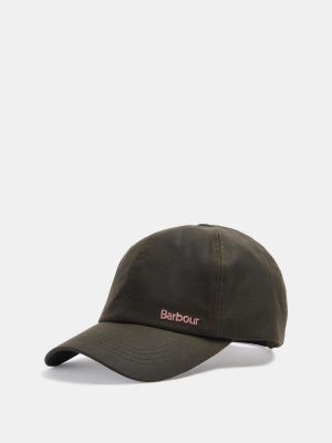 Gorra de algodón Barbour verde