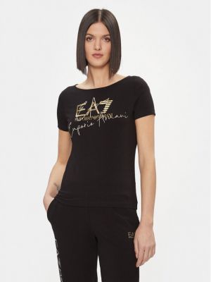 Priliehavé tričko Ea7 Emporio Armani čierna
