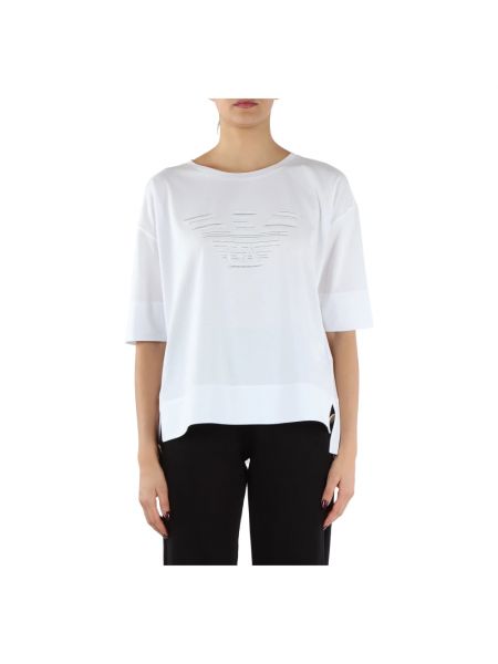 Koszulka oversize Emporio Armani biała