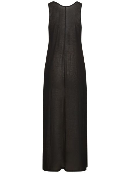 Памучна макси рокля Auralee черно
