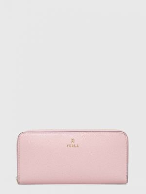 Bőr pénztárca Furla rózsaszín