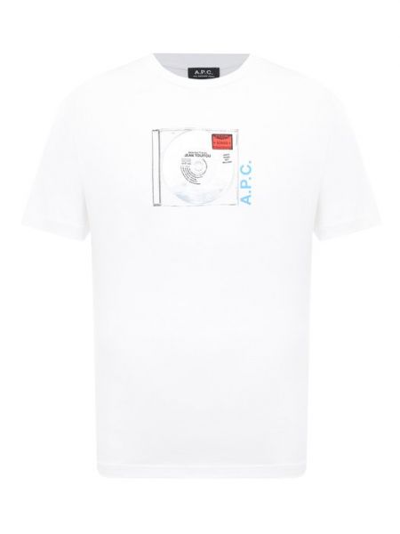 Хлопковая футболка A.p.c. белая