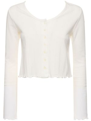 Top de algodón de tela jersey A.p.c. blanco